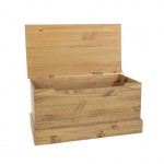 Home Source Malvern Pine Storage Box Ottoman